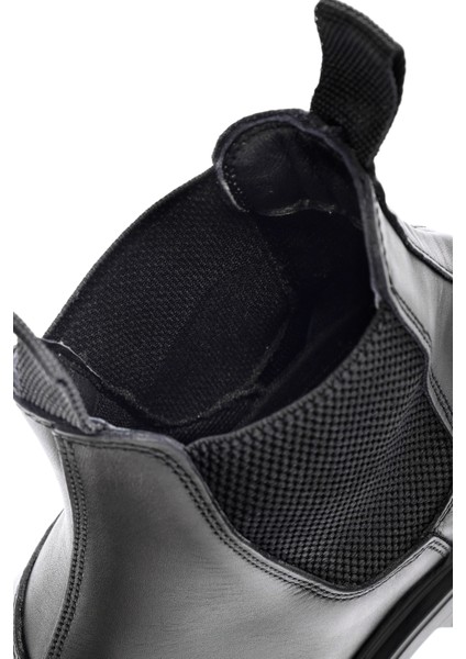 Erkek Siyah Deri Chelsea Bot 25WFD680118