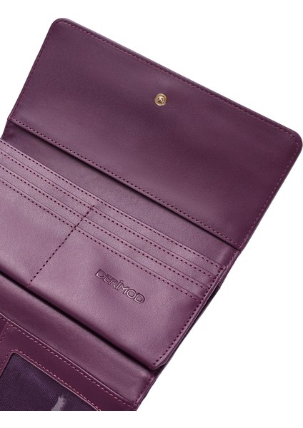 Kadın Mor Askı Detaylı Cüzdan 000A2D561318