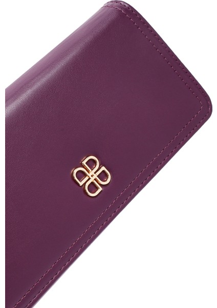 Kadın Mor Askı Detaylı Cüzdan 000A2D561318