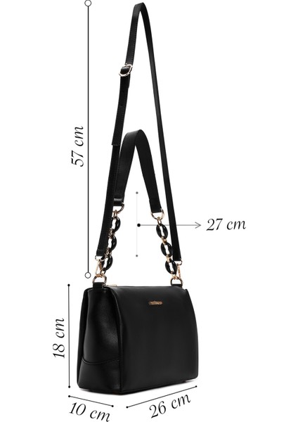 Kadın Siyah Zincir Askılı Omuz Çantası 25ABD200518 fiyatları