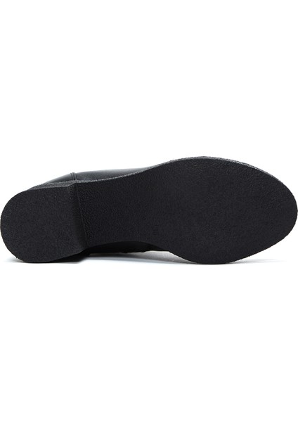 Kadın Siyah Fermuarlı Kalın Topuklu Deri Casual Bot 25WFD411418 indirimleri