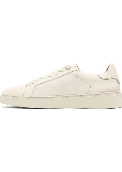 Erkek Beyaz Bağcıklı Deri Sneaker 25WFD707018 fiyatları