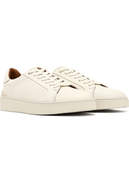 Erkek Beyaz Bağcıklı Deri Sneaker 25WFD707018 modelleri