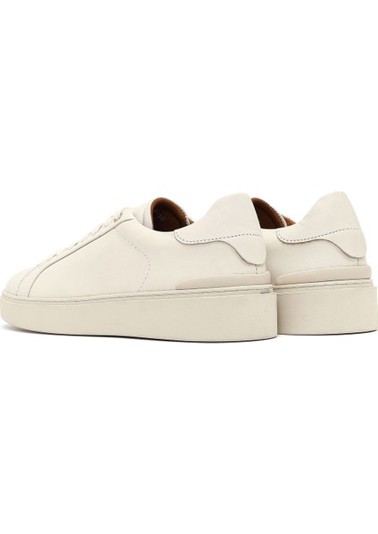 Erkek Beyaz Bağcıklı Deri Sneaker 25WFD707018 indirimleri