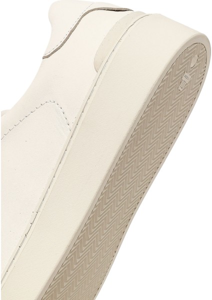 Erkek Beyaz Bağcıklı Deri Sneaker 25WFD707018