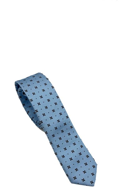 Mavi Siyah Desenli Slim Kravat fiyatları