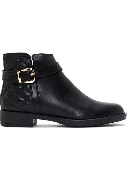 Kadın Siyah Fermuarlı Tokalı Bot 25WFE250218