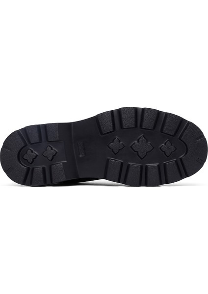 Erkek Siyah Bağcıklı Kalın Tabanlı Deri Casual Ayakkabı 25WFD6855FT fırsatları