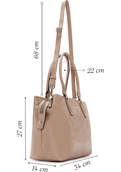 Kadın Bej Uzun Askılı Omuz Çantası 25WBD283718 fiyatları