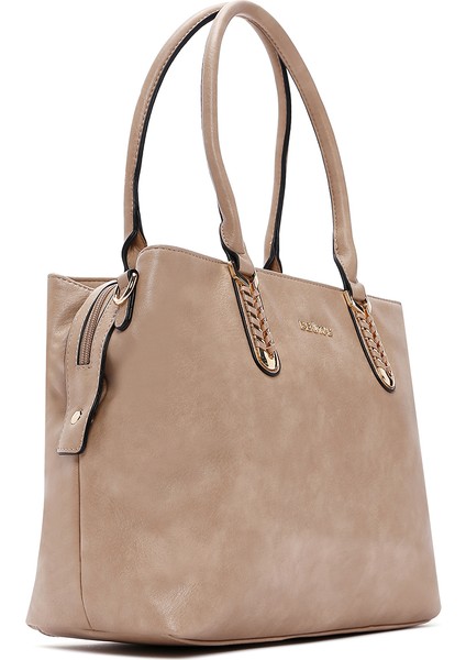 Kadın Bej Uzun Askılı Omuz Çantası 25WBD283718 indirimleri