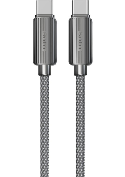 EC-188CL 1m 30W Hasırlı Type-C To Lightning Pd Hızlı Şarj Kablosu - Siyah