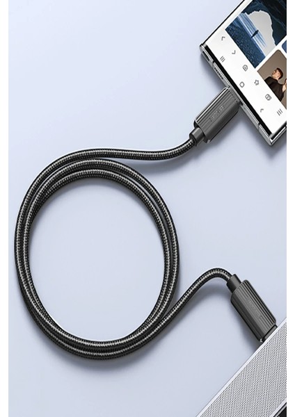 EC-188CL 1m 30W Hasırlı Type-C To Lightning Pd Hızlı Şarj Kablosu - Siyah