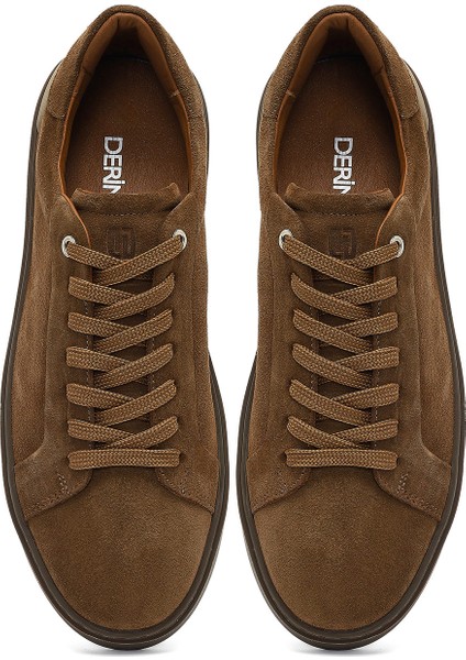Erkek Taba Bağcıklı Deri Sneaker 25WFD707010