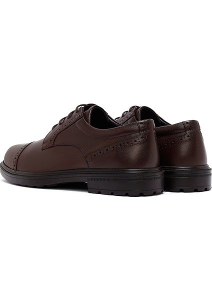 Erkek Kahverengi Bağcıklı Deri Casual Ayakkabı 25WFD710418 indirimleri