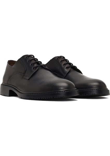 Erkek Siyah Bağcıklı Deri Casual Ayakkabı 25WFD601518 modelleri