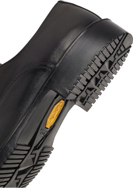 Erkek Siyah Bağcıklı Deri Casual Ayakkabı 25WFD601518