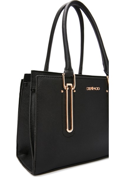 Kadın Siyah Uzun Askılı Klasik Kol Çantası 25WBD263014