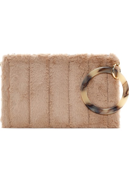 Kadın Bej Zincir Askılı Peluş Portföy Çanta 25WBD2208PH modelleri