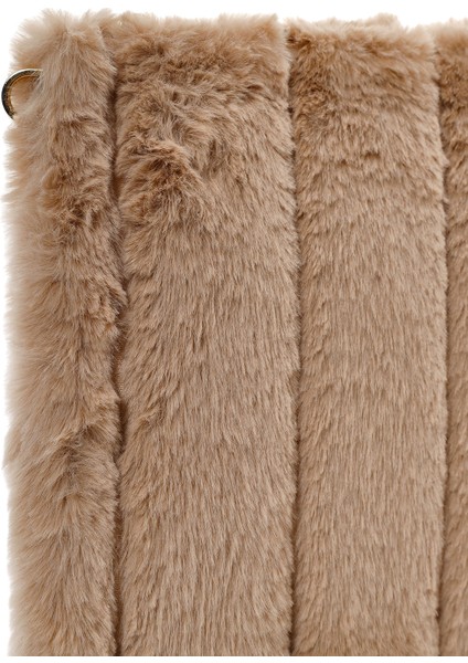 Kadın Bej Zincir Askılı Peluş Portföy Çanta 25WBD2208PH