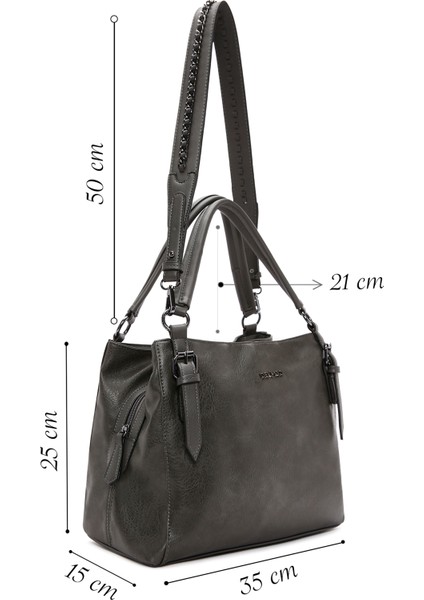 Kadın Gri Uzun Askılı Omuz Çantası 25WBD263218 fiyatları