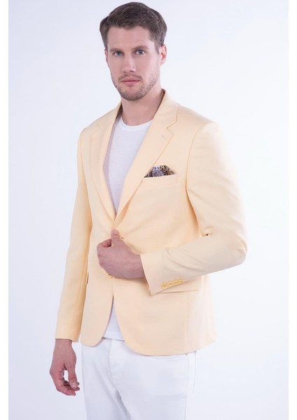C 591 Sarı Klasik Ceket