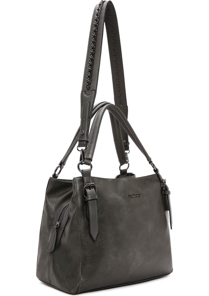 Kadın Gri Uzun Askılı Omuz Çantası 25WBD263218