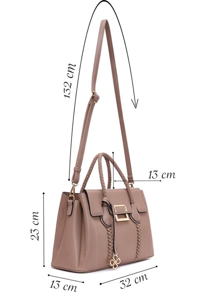 Kadın Vizon Uzun Askılı Örgü Detaylı Kol Çantası 25WBD2832FT fiyatları