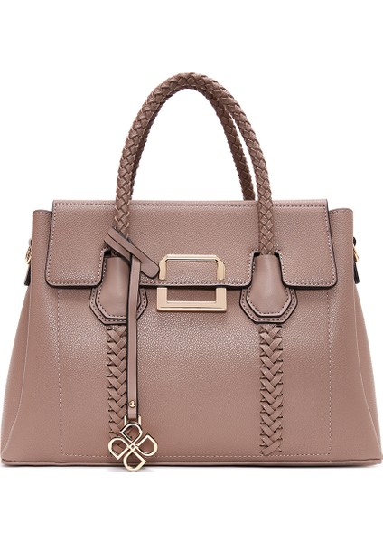 Kadın Vizon Uzun Askılı Örgü Detaylı Kol Çantası 25WBD2832FT modelleri