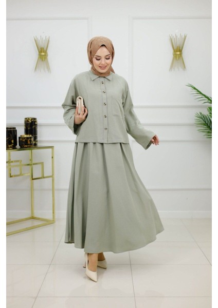 Kadın Tesettür 2'li Takım Etek & Tunik