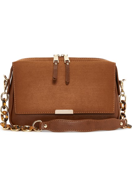 Kadın Taba Zincir Askılı Süet Çapraz Çanta 25ABD210210
