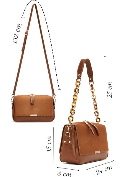 Kadın Taba Zincir Askılı Süet Çapraz Çanta 25ABD210210 fiyatları