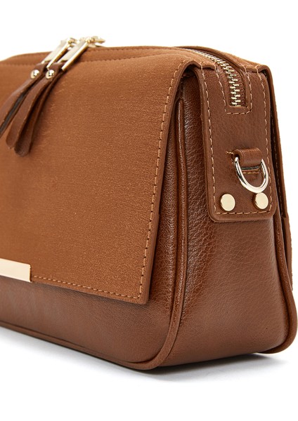 Kadın Taba Zincir Askılı Süet Çapraz Çanta 25ABD210210