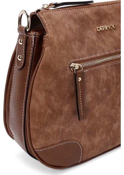 Kadın Taba Uzun Askılı Nubuk Omuz Çantası 25ABD2105V3