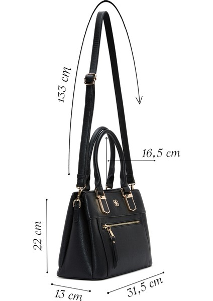 Kadın Siyah Uzun Askılı Klasik Kol Çantası 25WBD2828FT fiyatları