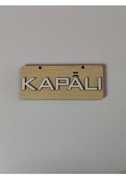 Açık Kapalı Yazılı Levha |ahşap Kabartma Mağaza Kapı Yönlendirme Tabelası |17*7 CM|YÖN1012 modelleri