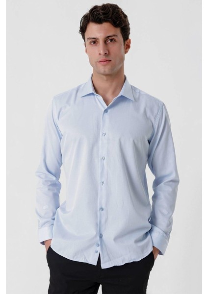 Gk 677 Slim Fit Mavi Altro Gömlek