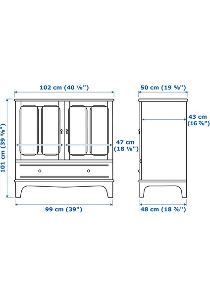 Lommarp Büfe Açık Bej 102X101 cm modelleri