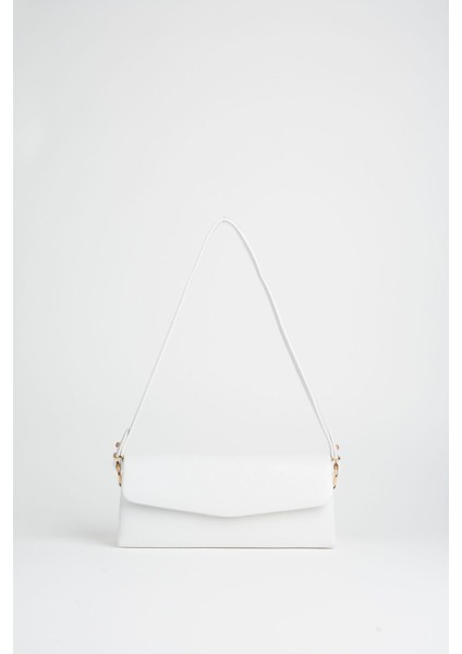 Kadın Gelincik Beyaz Dokulu Suni Deri Astarlı Çıt Çıt Kapama El Kol ve Omuz Çantası fırsatları