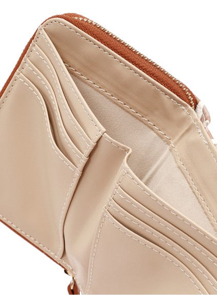 Kadın Bej Baskılı Cüzdan 000A2D563326