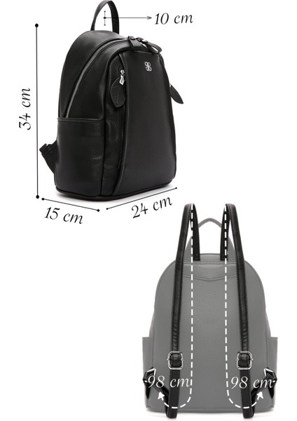 Kadın Siyah Casual Sırt Çantası 25ABD261218 fiyatları