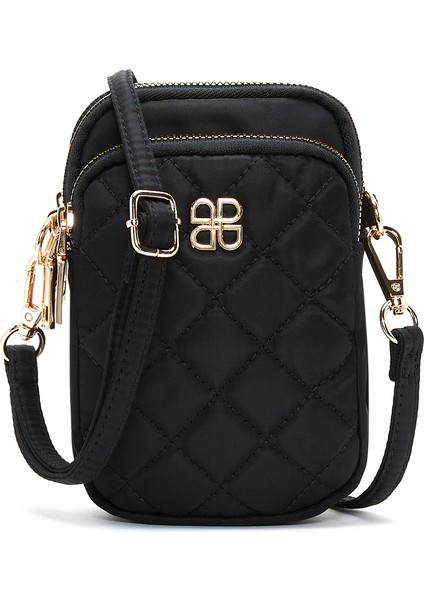 Kadın Siyah Uzun Askılı Kumaş Çapraz Çanta 25WBD24576F