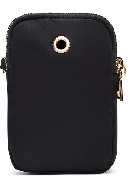 Kadın Siyah Uzun Askılı Kumaş Çapraz Çanta 25WBD24576F fırsatları