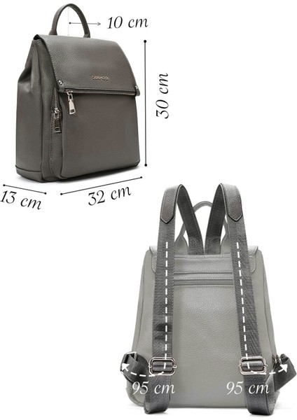 Kadın Gri Casual Sırt Çantası 25ABD2455FT fiyatları