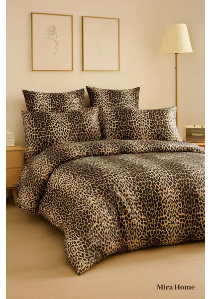 Çift Kişilik Pamuklu Nevresim Takımı Wild Leopard