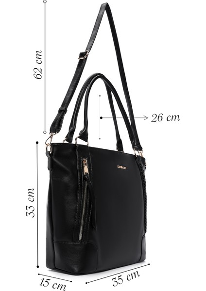 Kadın Siyah Uzun Askılı Kol Çantası 25WBD283618 fiyatları