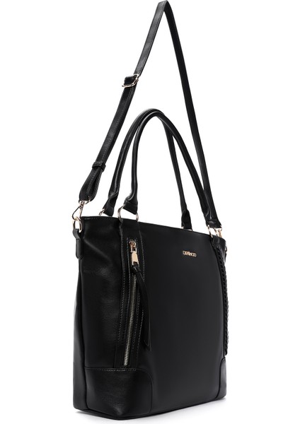 Kadın Siyah Uzun Askılı Kol Çantası 25WBD283618