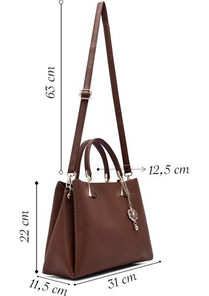 Kadın Kahverengi Uzun Askılı Klasik Kol Çantası 25WBD263518 fiyatları