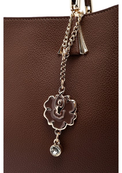 Kadın Kahverengi Uzun Askılı Klasik Kol Çantası 25WBD263518