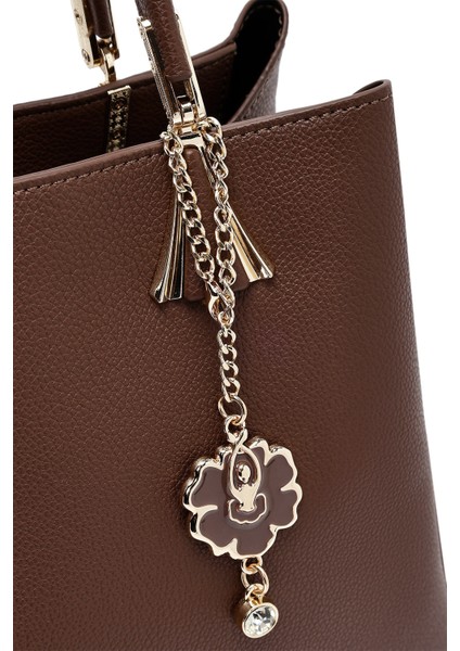 Kadın Kahverengi Uzun Askılı Klasik Kol Çantası 25WBD263518