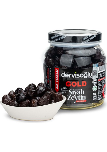 Gold Siyah Zeytin XL Az Tuzlu 1 kg modelleri